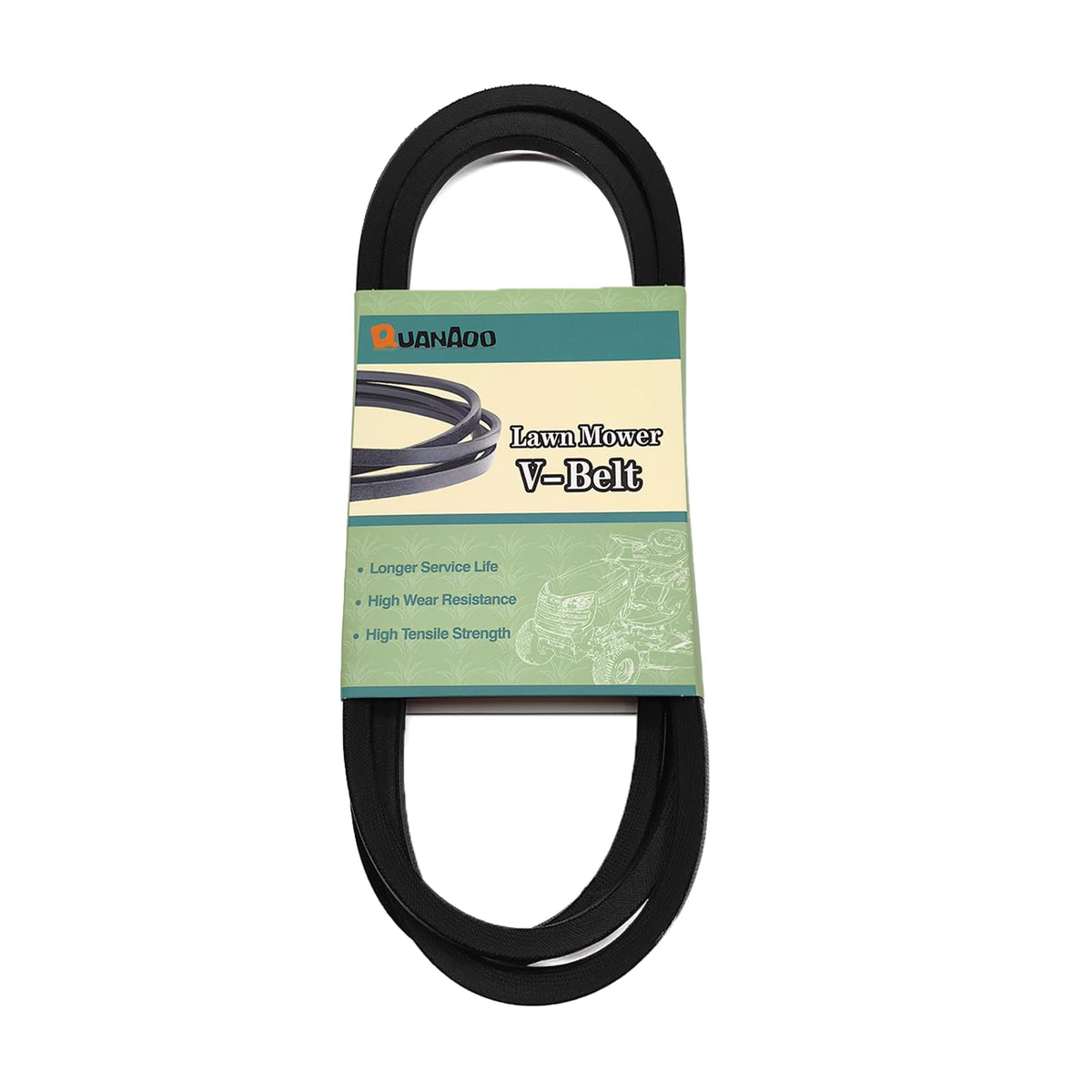 Quanaoo 954-04062 deck belt side view for sizing check