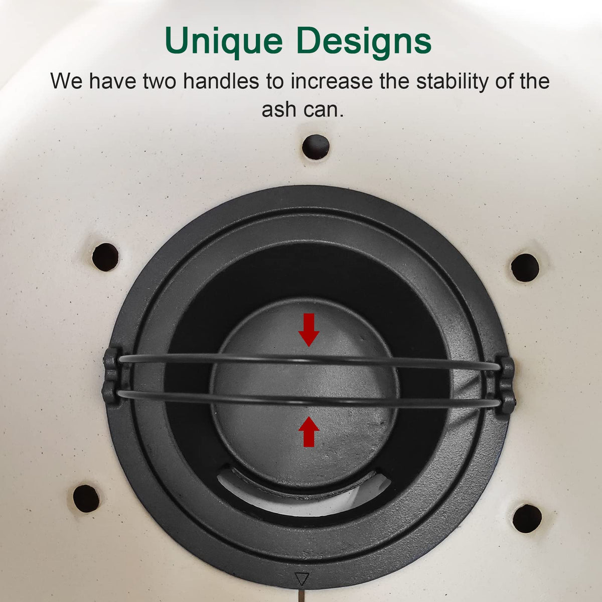 Quantfire ash can works with 9 inch cast iron grate for stable operation