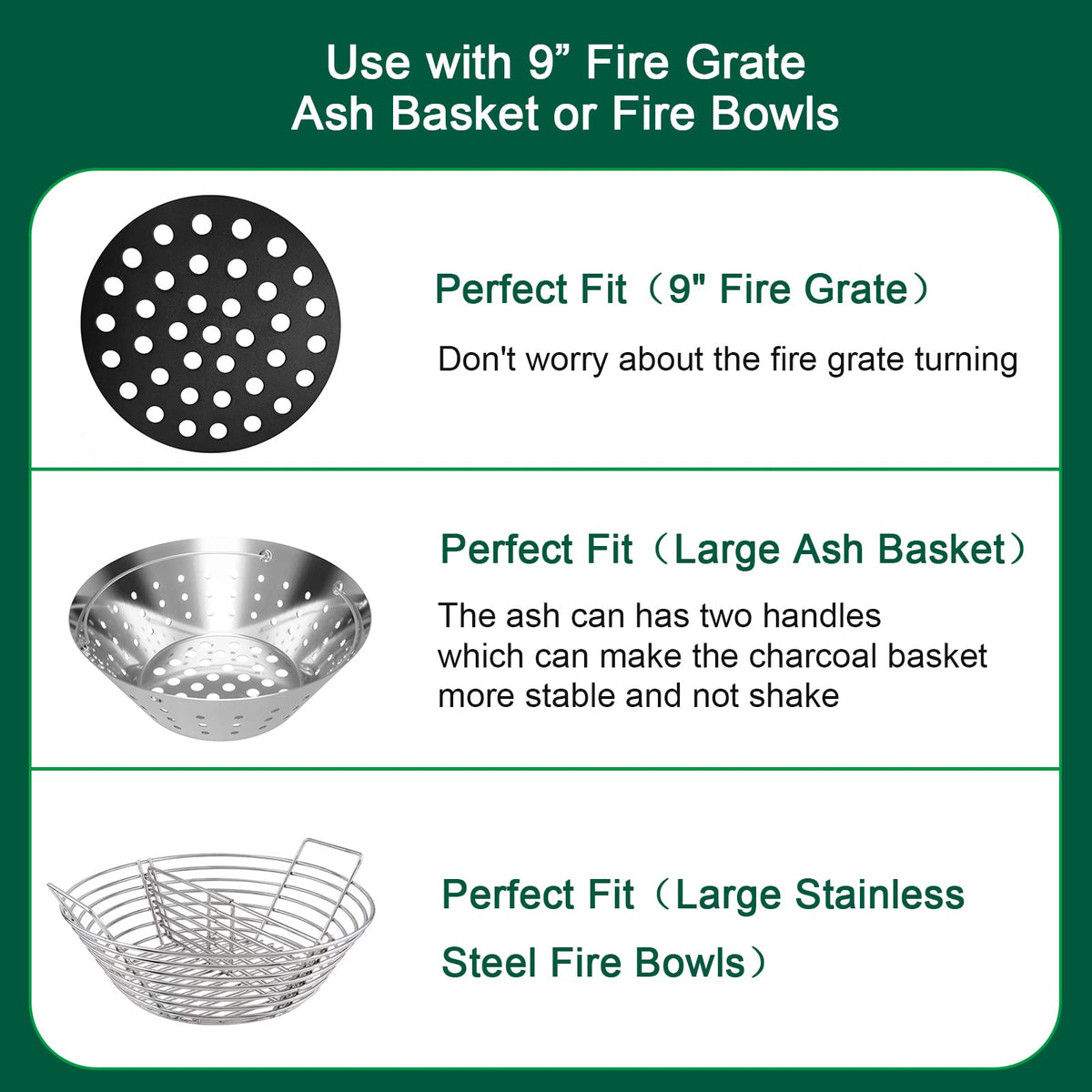 Quantfire ash can compatible with charcoal basket for easier ash removal
