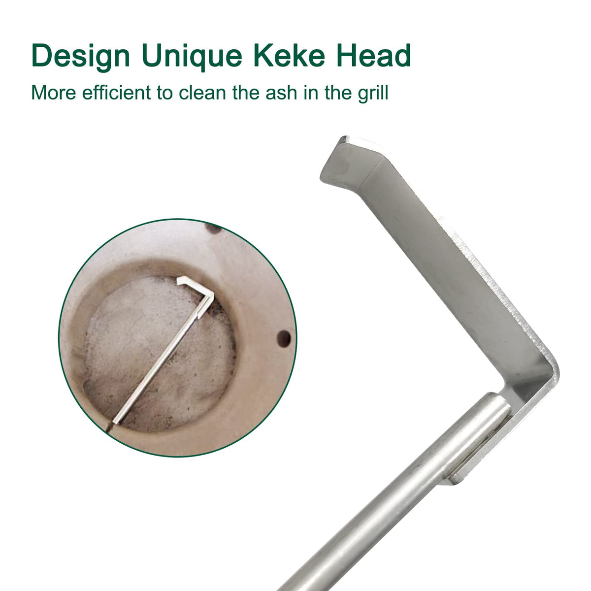 Quantfire integrated stainless steel design for durable grill cleaning in high heat