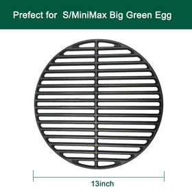 Quantfire cast iron grid fits small and minimax Big Green Egg for reliable grilling