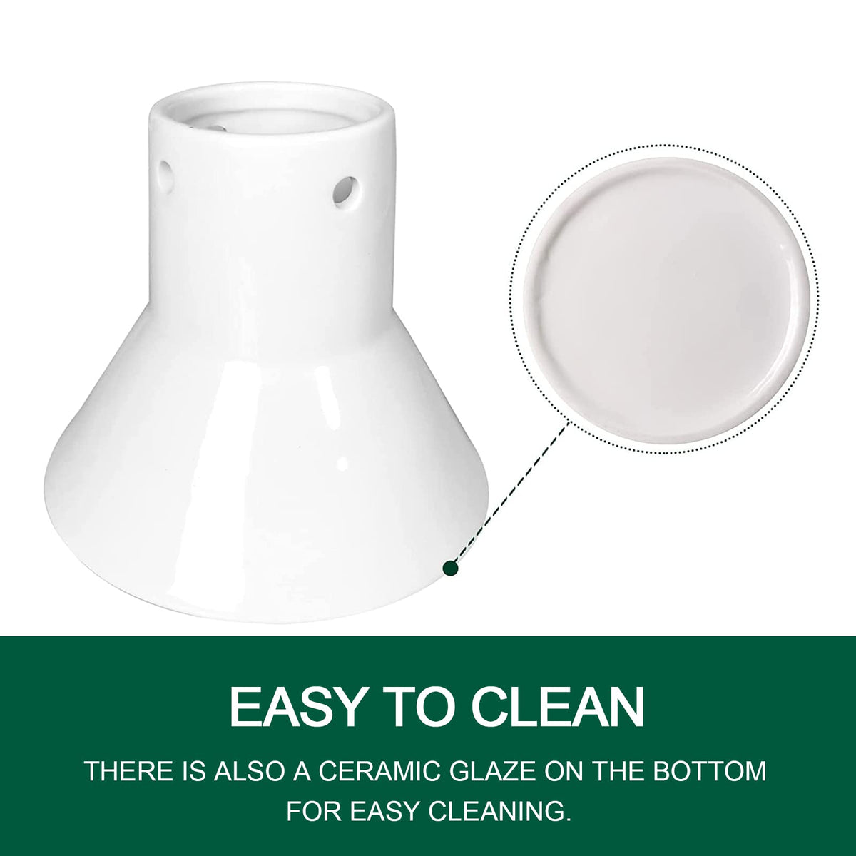 Quantfire ceramic roaster with glazed finish for easy cleaning, dishwasher safe