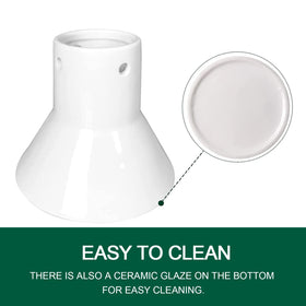 Quantfire ceramic roaster with glazed finish for easy cleaning, dishwasher safe