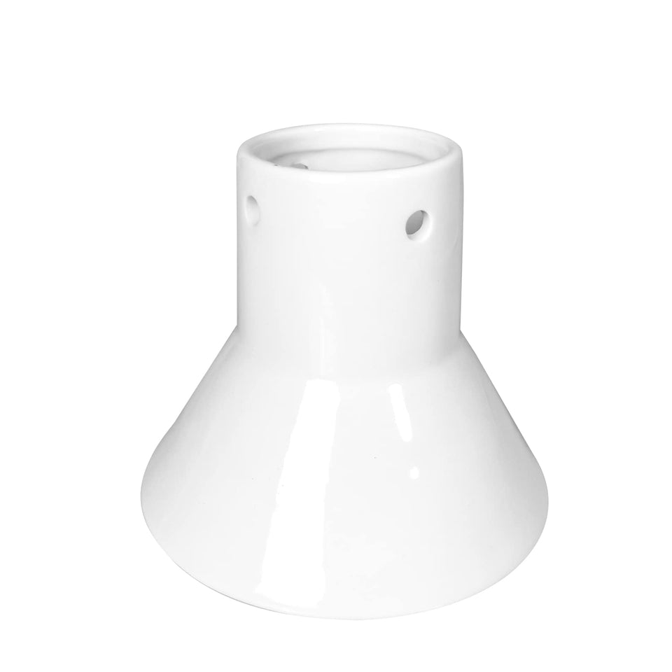 Quantfire ceramic chicken roaster rack, top view highlighting compact design for even cooking