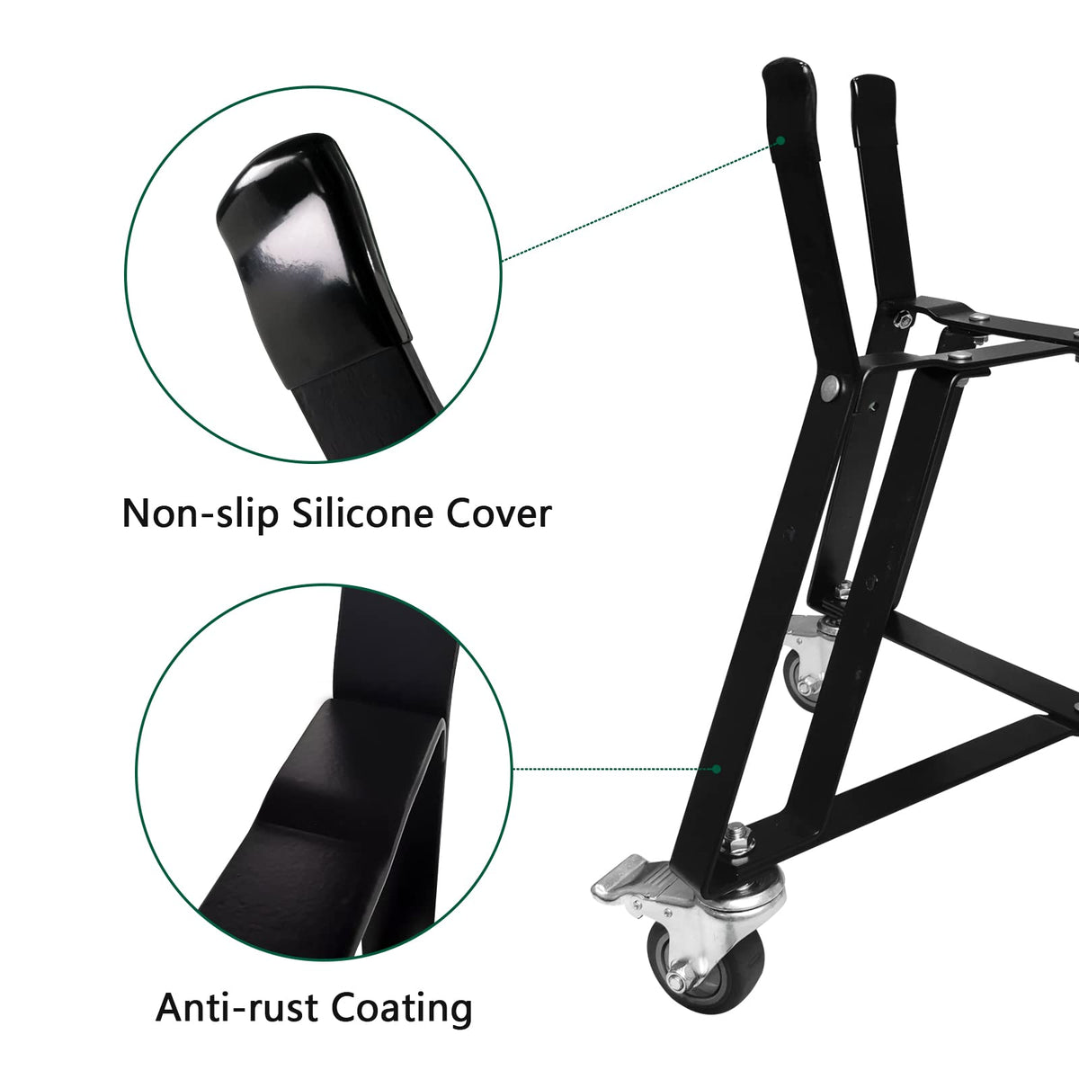 Quantfire locking wheels provide stability during cooking and moving