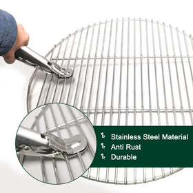 Quantfire stainless steel grate grabber helps you handle hot grill surfaces without burns.