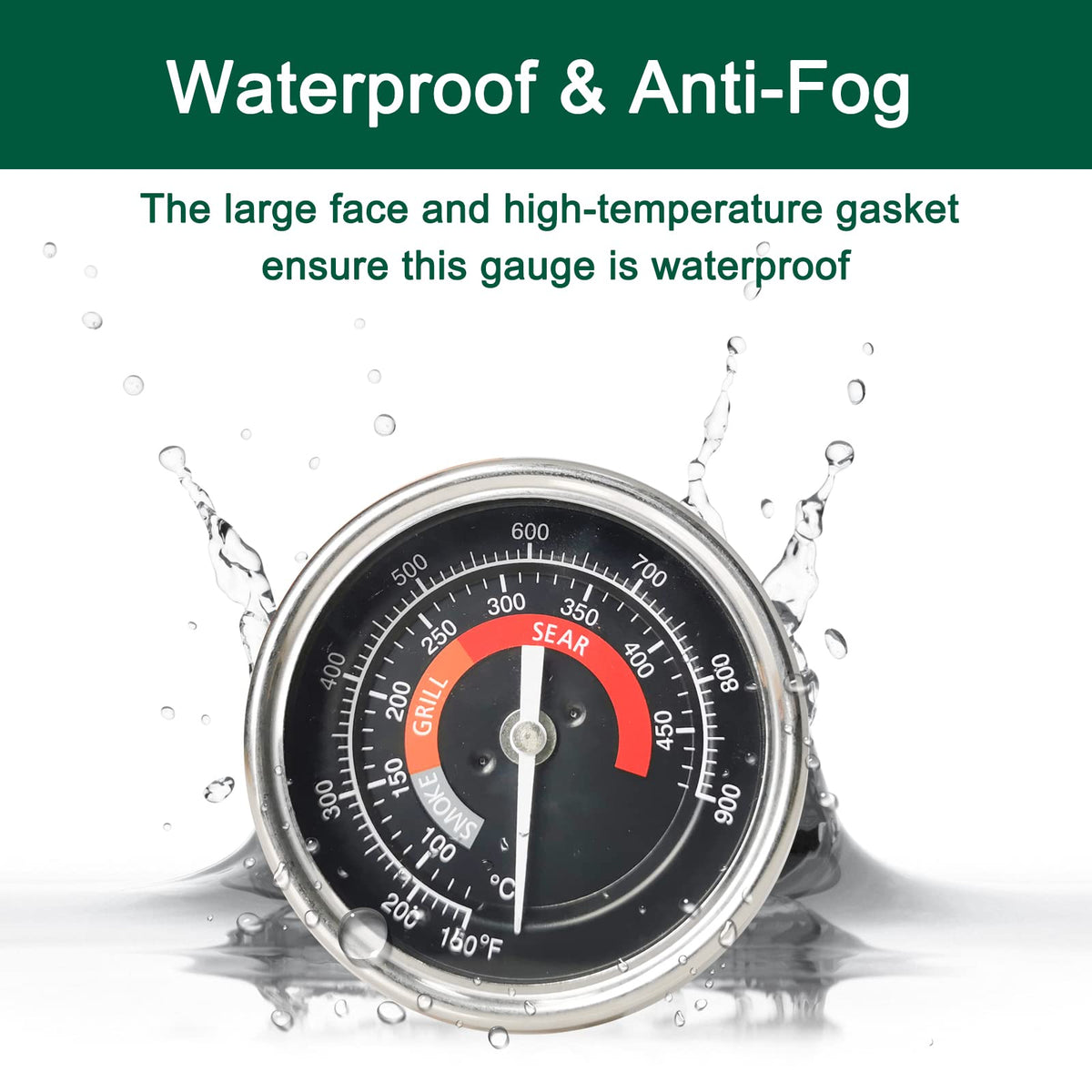 Quantfire thermometer wing nut installation demonstrates simple mounting to grill