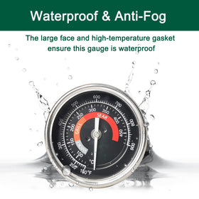 Quantfire thermometer wing nut installation demonstrates simple mounting to grill