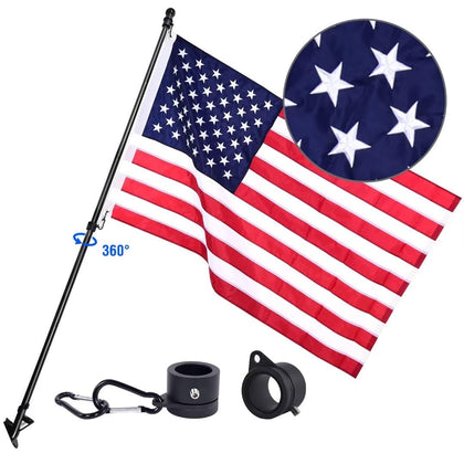 Quarut 6ft flag pole with sturdy steel build for wind-friendly outdoor display