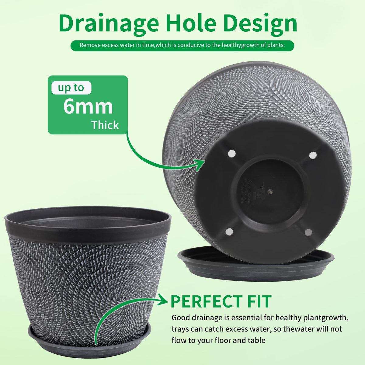 Quarut versatile planter suitable for a wide range of houseplants.