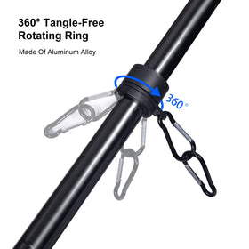 Quarut rotating anti-wrap ring enables smooth flag movement in wind