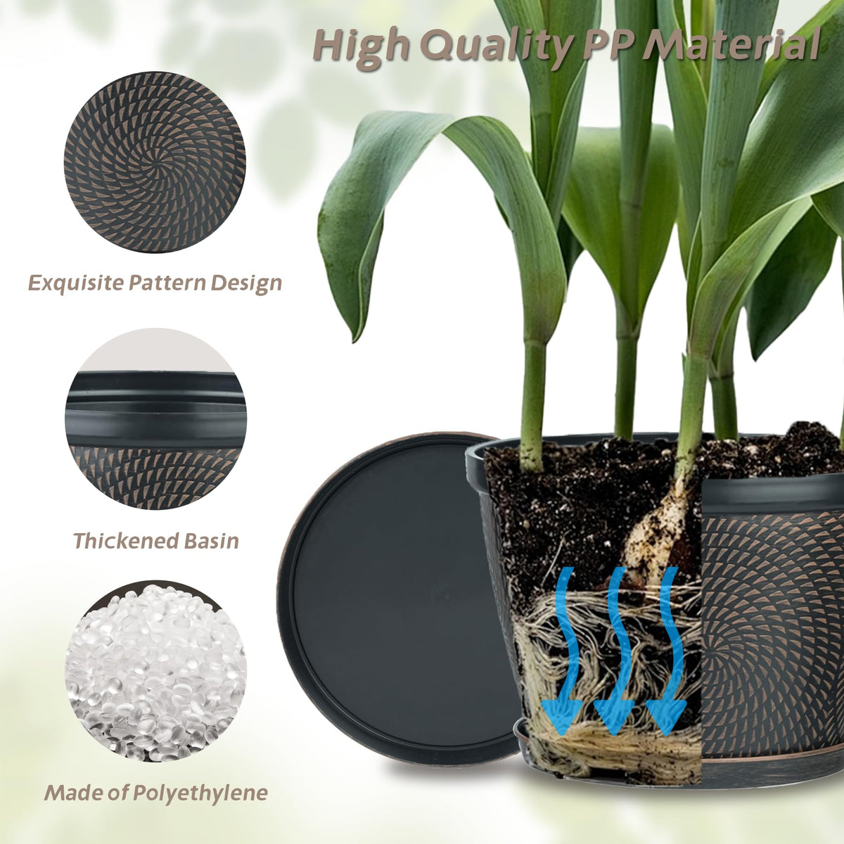Quarut brown pot on indoor windowsill styling for fresh greenery