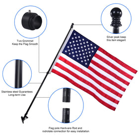 Quarut nylon US flag 3x5 with rich colors and durable stitching