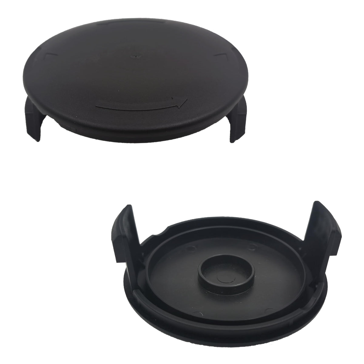 QUASION AC41HCA spool cap cover on Homelite trimmer, close-up of durable ABS build and secure fit.