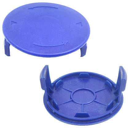 QUASION blue spool cap cover on Kobalt KST120X-06 fits securely.