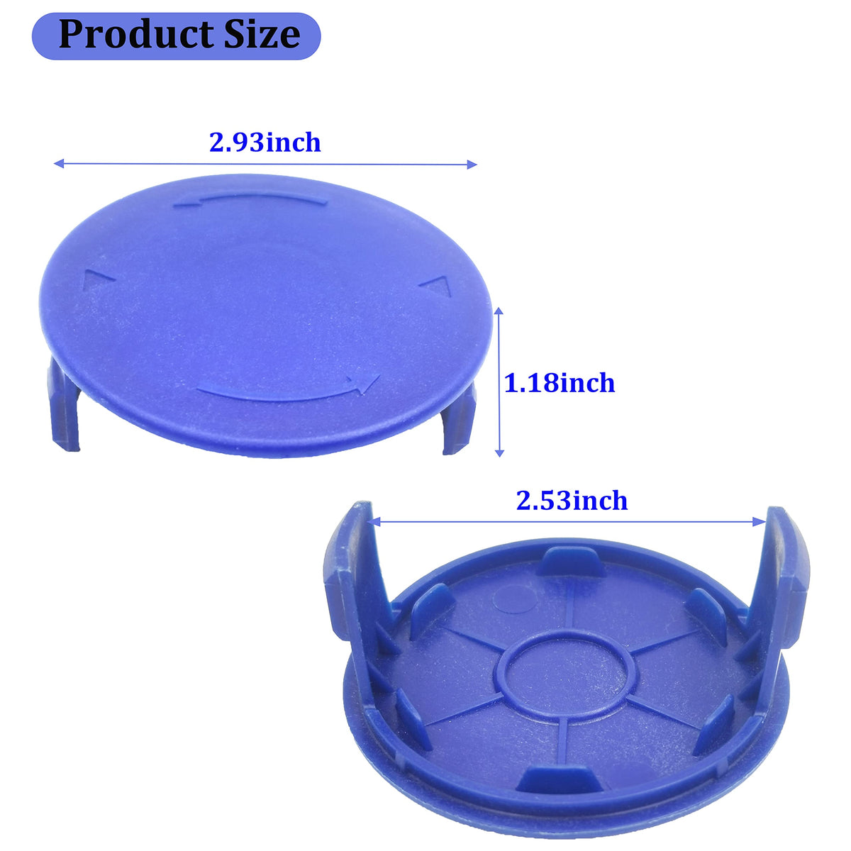 QUASION blue spool cap cover uses tool-free installation for quick use.
