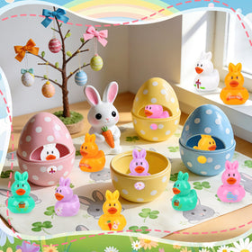 QAUYETM cake-topper duck for festive desserts and treats