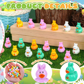 QAUYETM Easter duck in bright spring colors, enhance home decor