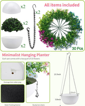 Qubigko white planters close-up featuring durable pots for outdoor display