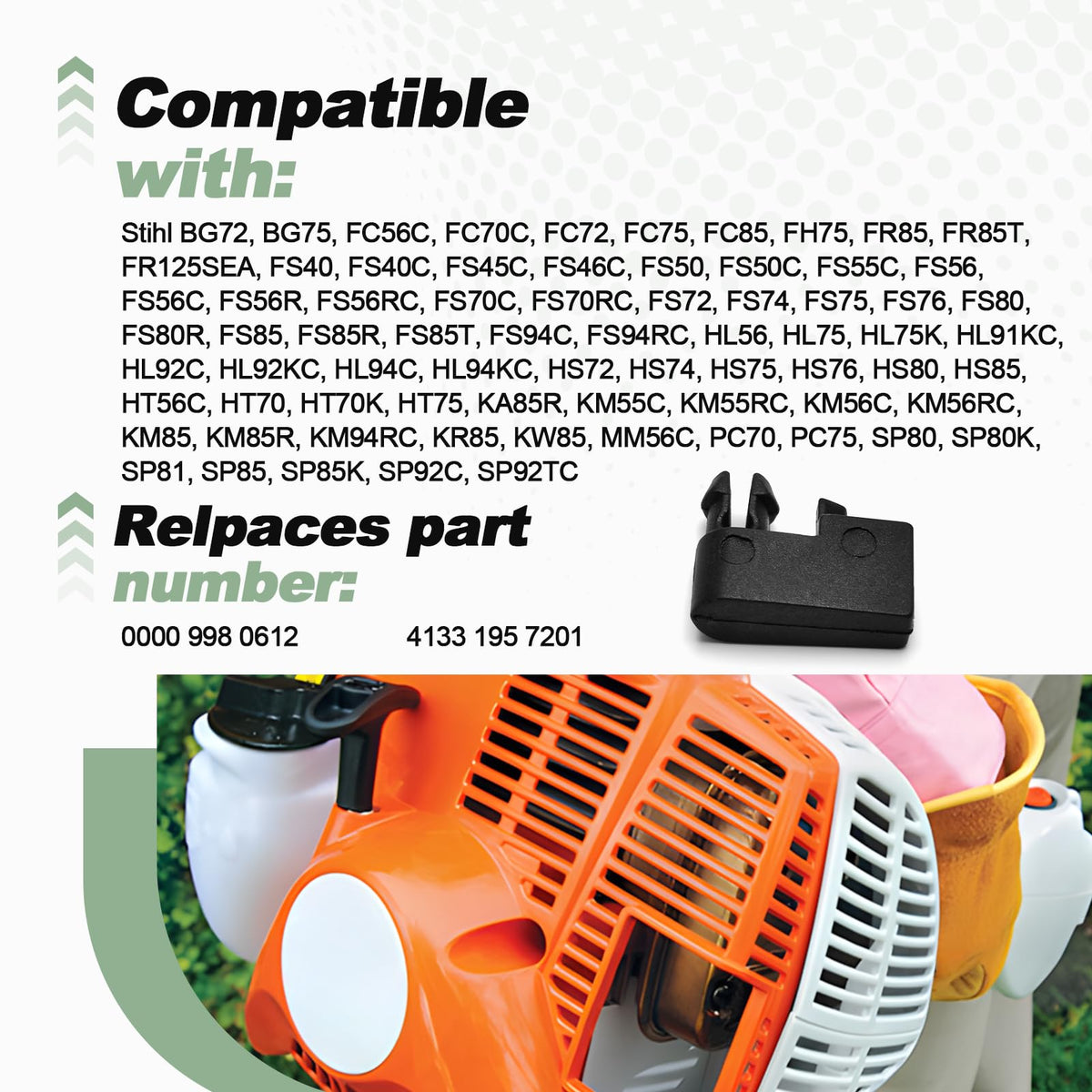 Quctaki recoil starter spring image showing correct tension for Stihl models