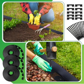 Queekay edging demonstrates curved design for flexible garden borders