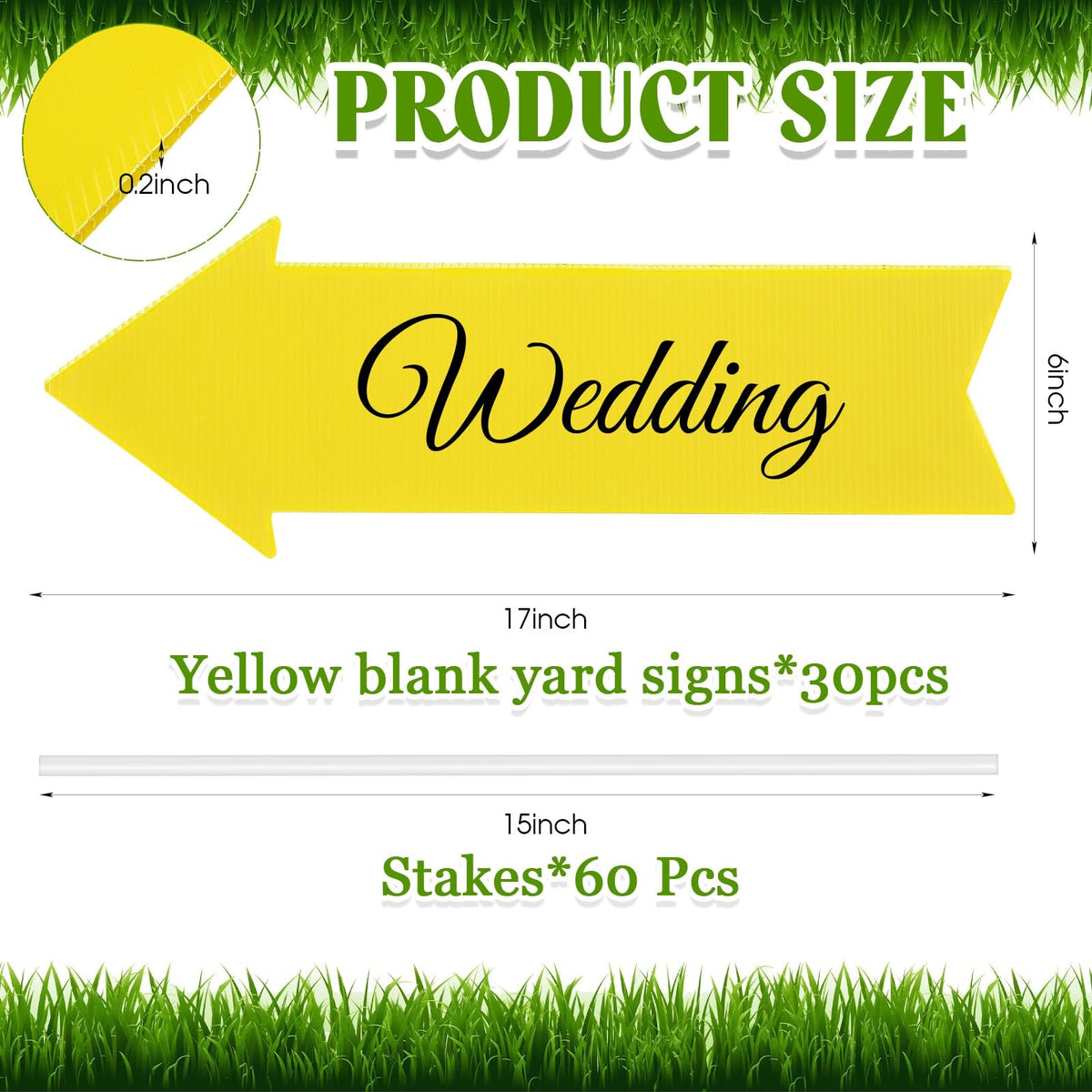 Queekay plastic stakes 15-inch for secure sign installation