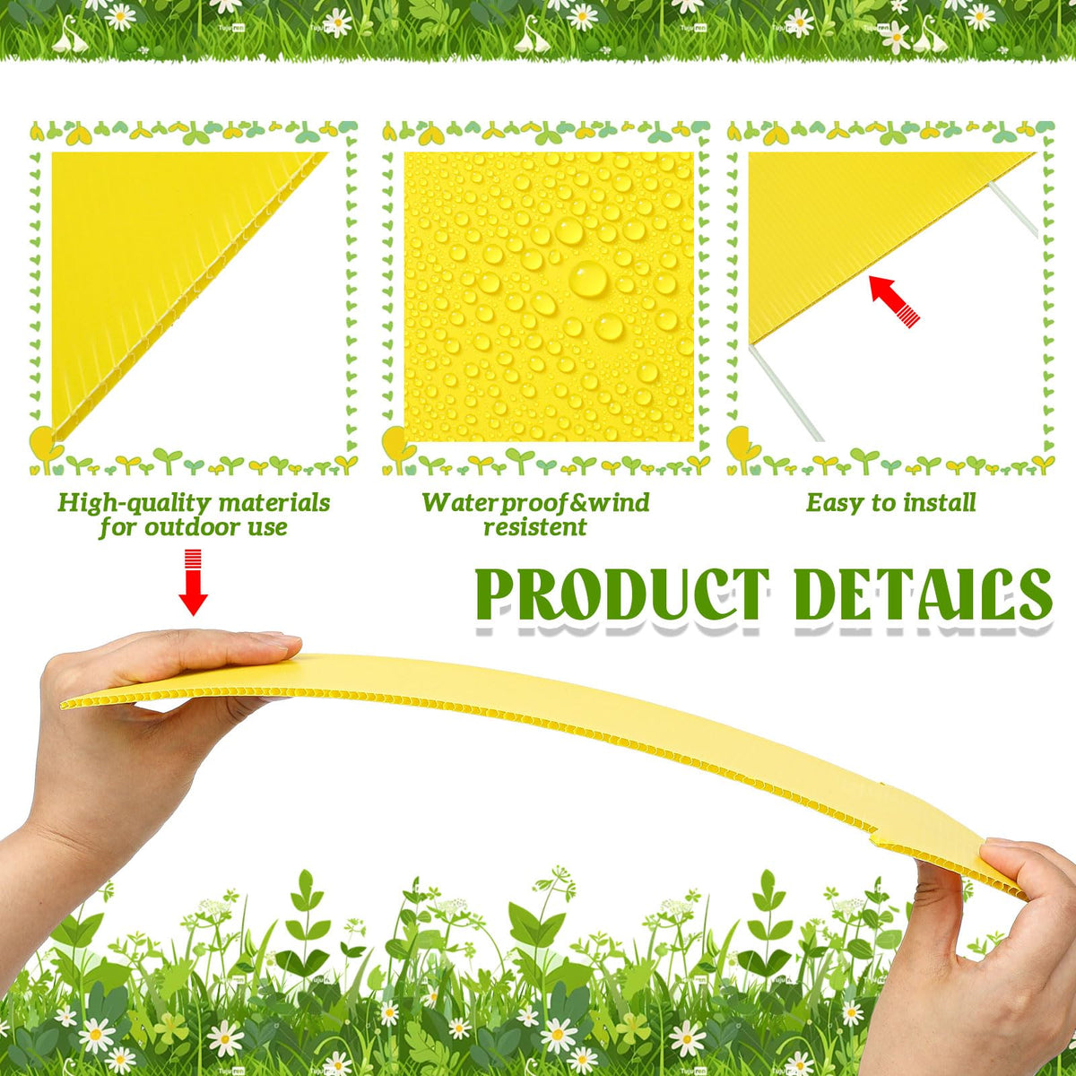 Queekay yellow arrow sign 17 by 6 inches for weddings