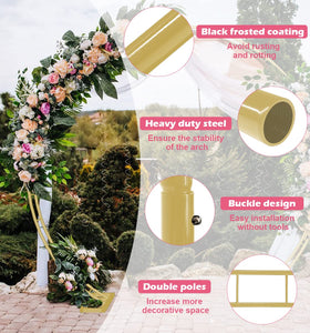 Queension extra-large wedding arch, 7-4ft-high, creates a dramatic ceremony backdrop.