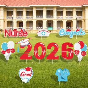 Quera nurse clothes yard sign with nurse uniform motif for festive vibes.