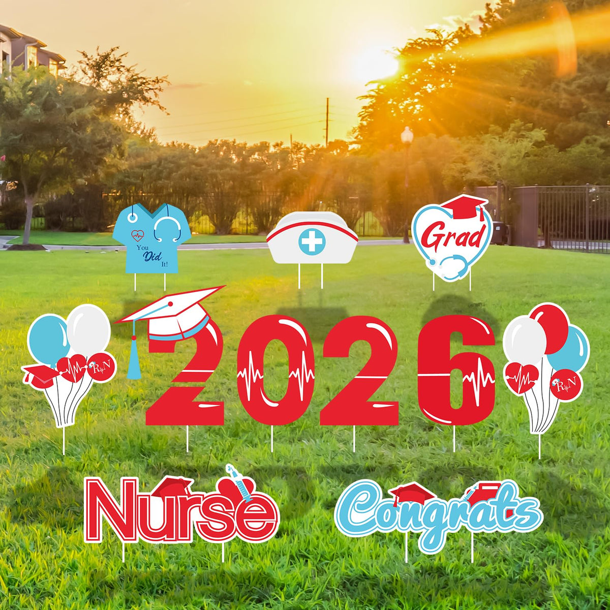 Quera outdoor nurse graduation decor kit for garden celebrations.