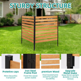 Quewoll fence panel detail highlights natural wood grain and knots for a warm outdoor look
