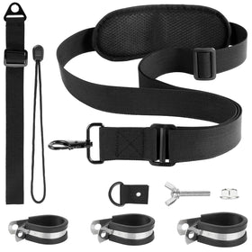 QUFA universal trimmer strap clip provides secure support during extended yard work.