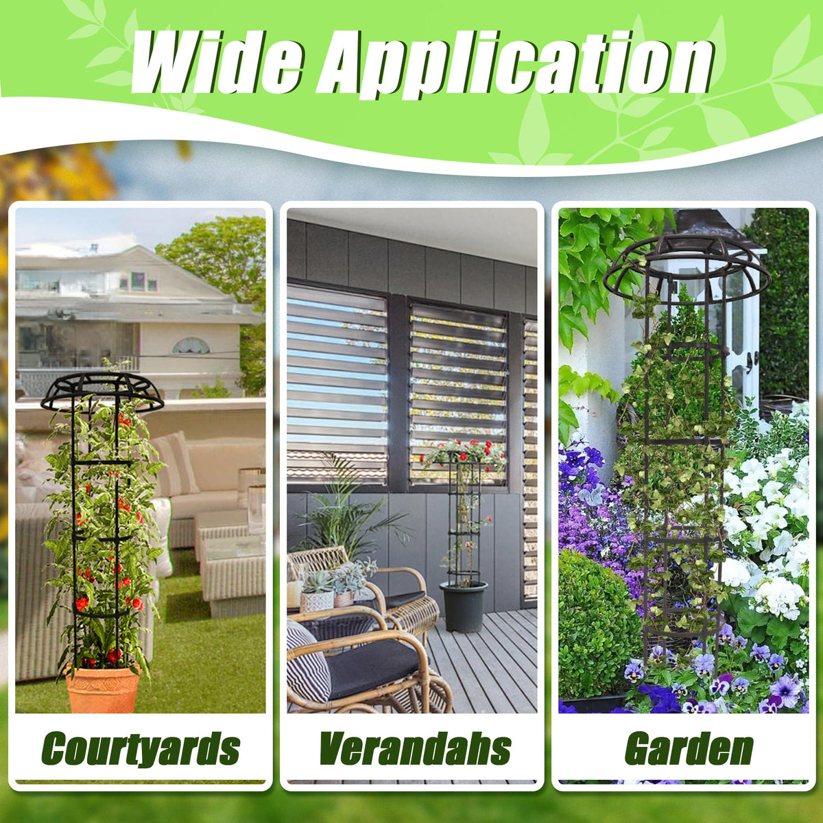 Quibbay decorative trellis doubles as outdoor decor and light display.