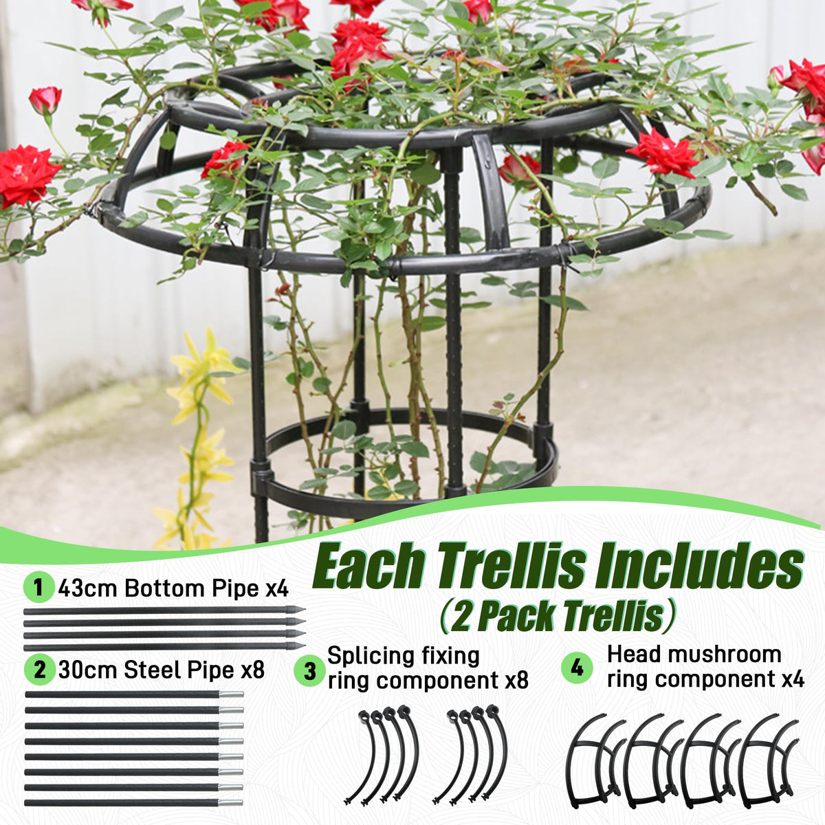Quibbay Easy Assembly Trellis requires no tools for quick setup