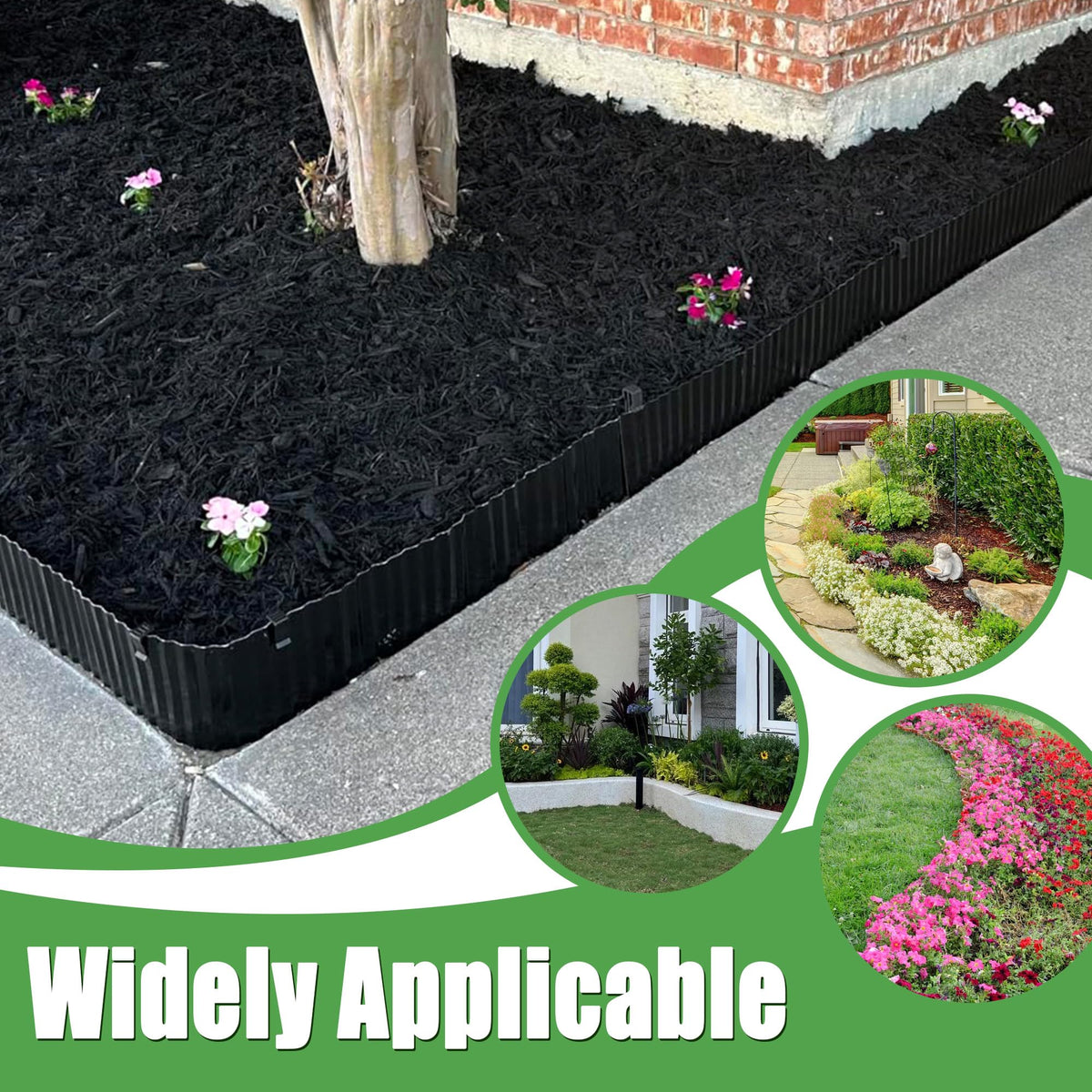 Quibbay easy-install garden edging demonstrated in a DIY setup
