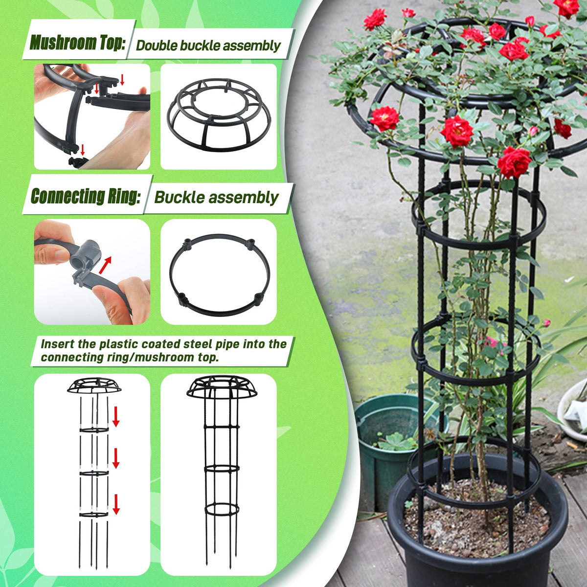 Quibbay easy-install trellis for quick setup without tools.