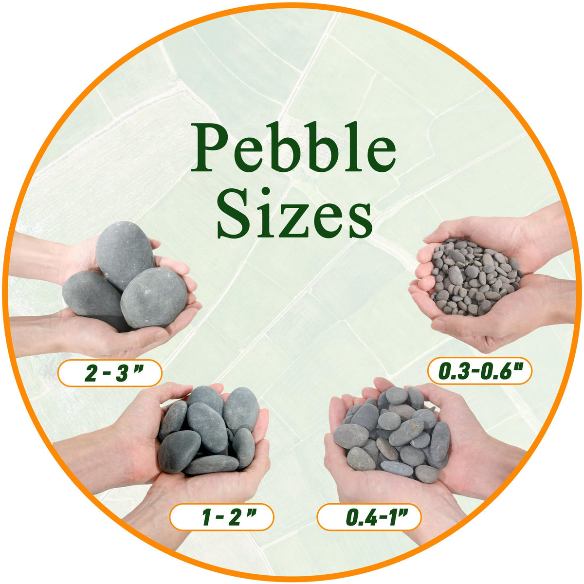 Quibbay natural grey river rocks ideal for eco-friendly garden beds