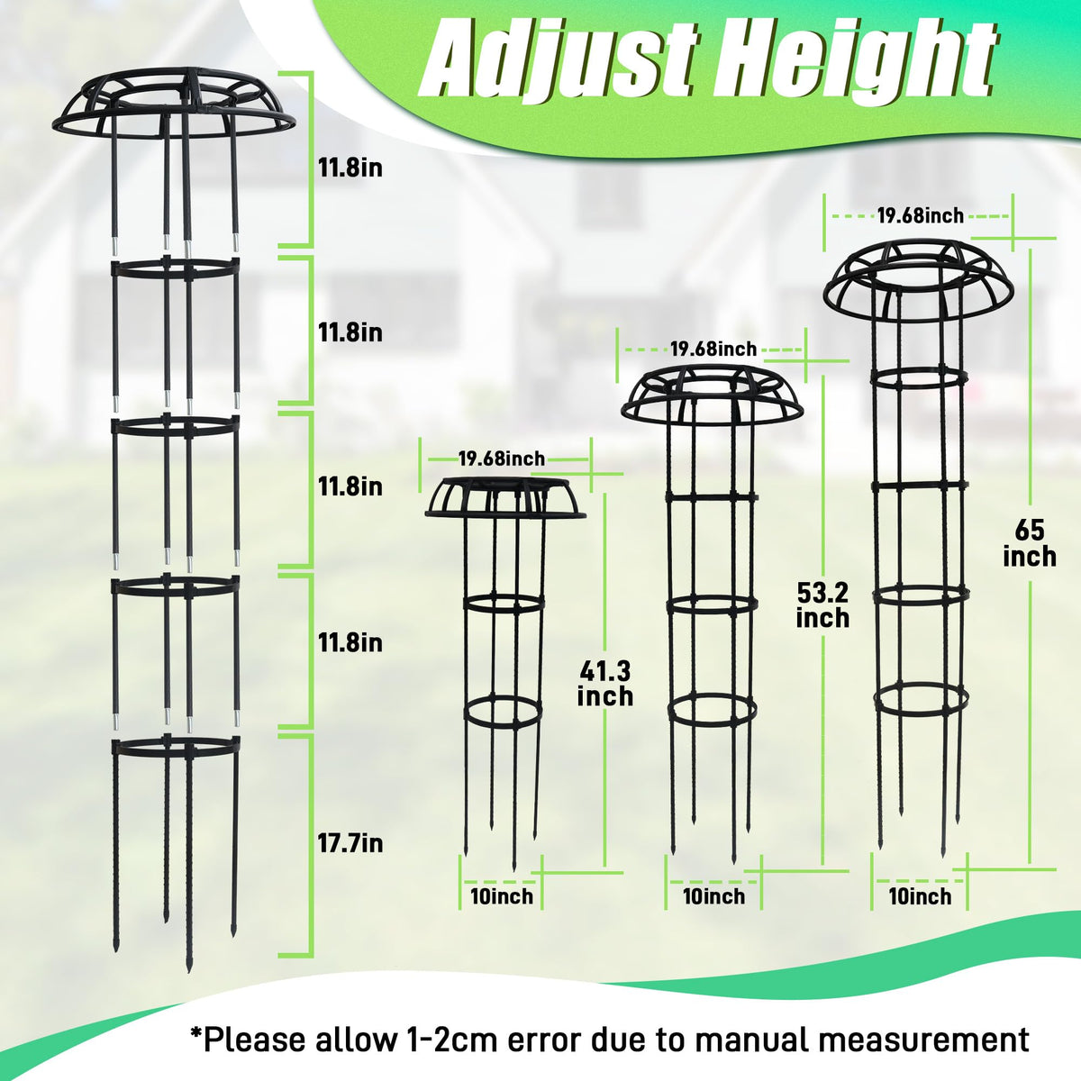 Quibbay Rustproof Metal Trellis with plastic coating resists rust and sun fade