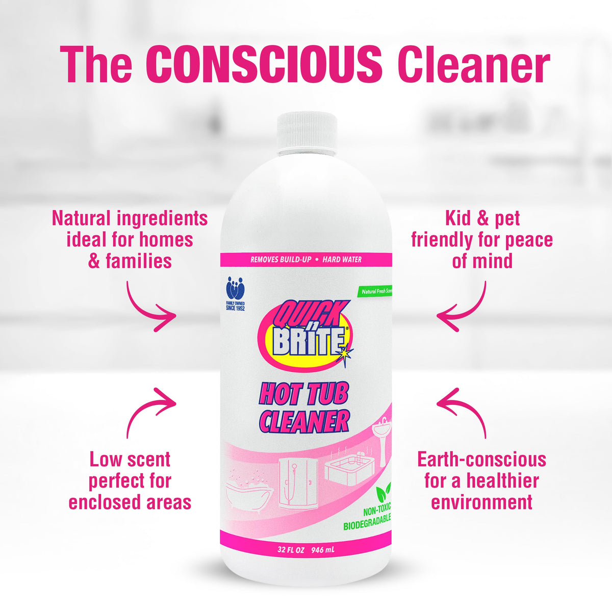 Scrubbing with sponge on stain using Quick N Brite cleaner.