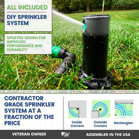 Quick-Snap QSK-741 pop-up head close-up ready to water when pressurized.
