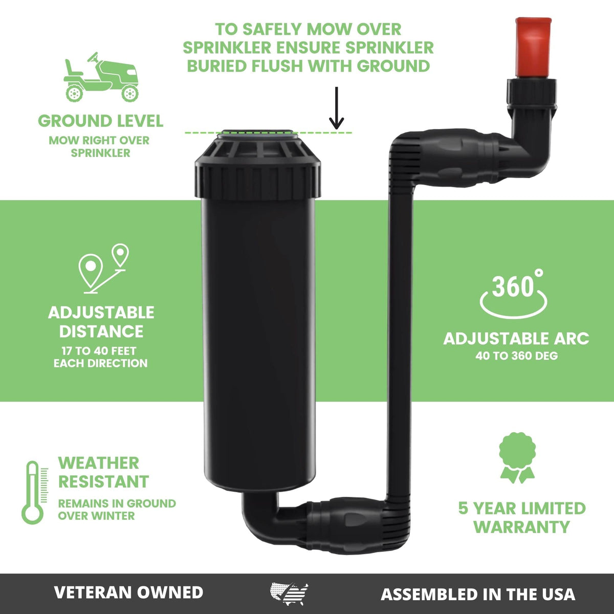 Quick-Snap QSK-745 hose connectors simplify directional hookup.