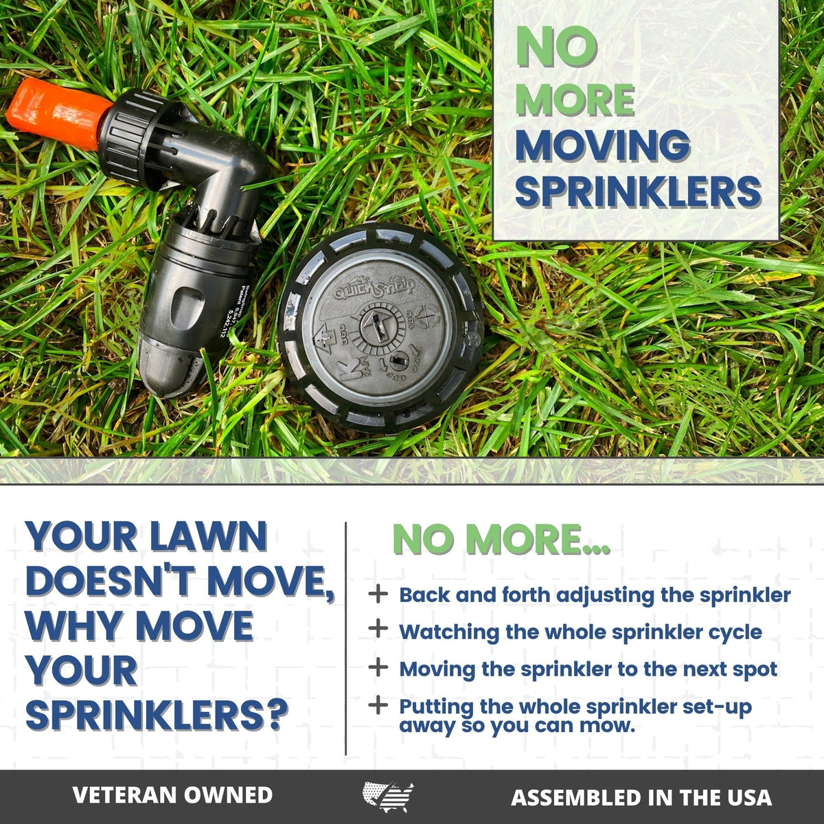 Quick-Snap QSK-745 pops up to water on demand and retracts for mowing.