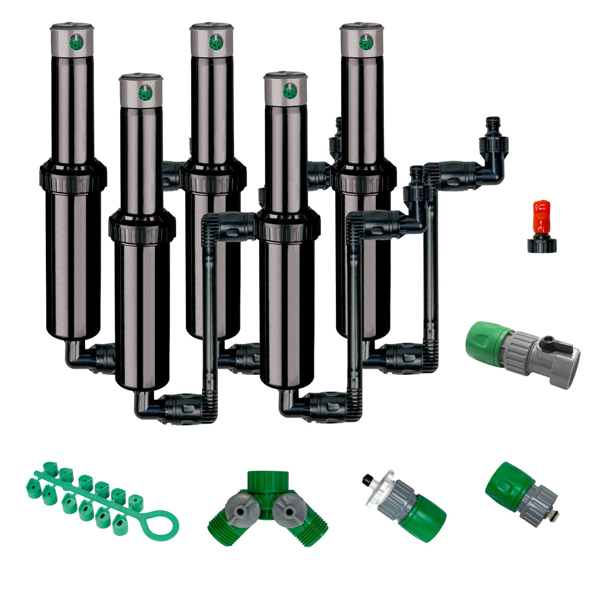 Quick-Snap QSK-745 sprinkler base hidden in lawn for discreet irrigation.