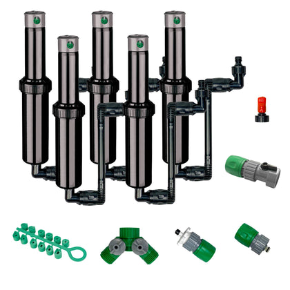 Quick-Snap QSK-745 sprinkler base hidden in lawn for discreet irrigation.