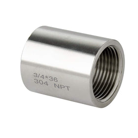 Quickun 304 stainless steel pipe coupling front view, durable, versatile connector.
