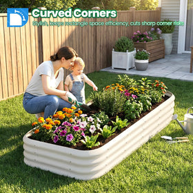 Quictent crossbar-strengthened garden bed shows sturdy support