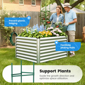 Quictent galvanized raised garden bed, front view highlighting ample planting area.
