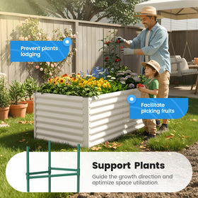 Quictent galvanized raised garden bed side view highlighting spacious depth for deep-root crops.