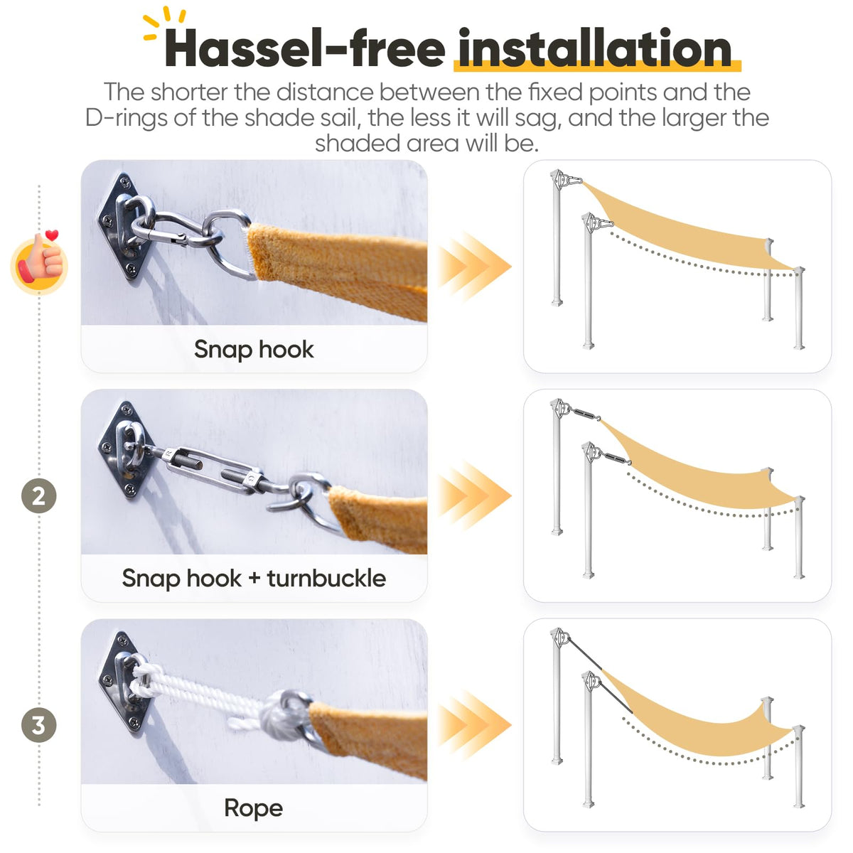 Quictent hardware kit included enables quick outdoor installation