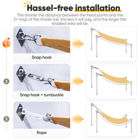 Quictent hardware kit included enables quick outdoor installation